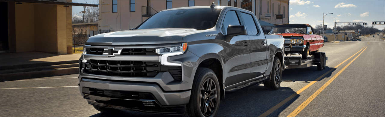 Compare 2026 Chevy Silverado 1500 towing near Detroit