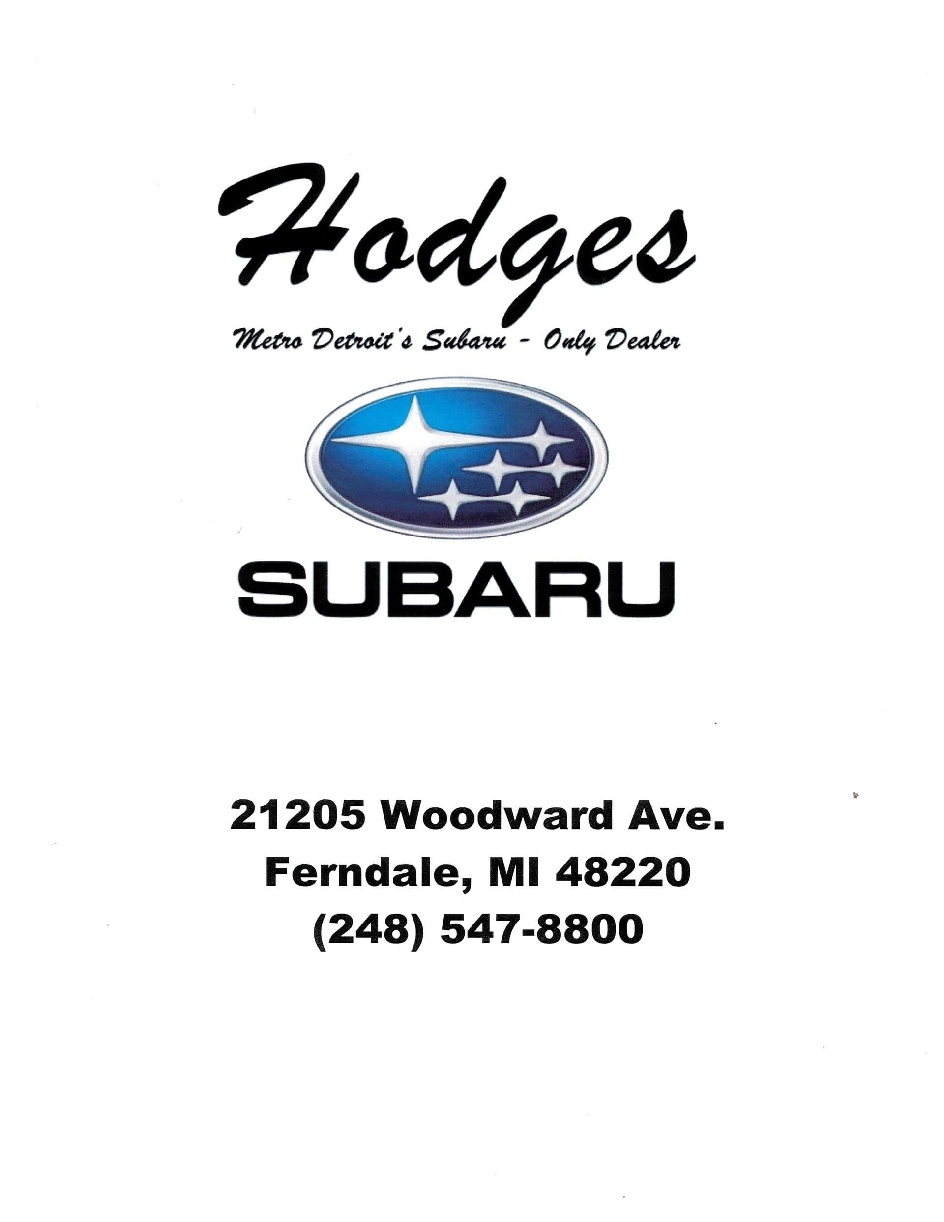 Hodges Subaru logo